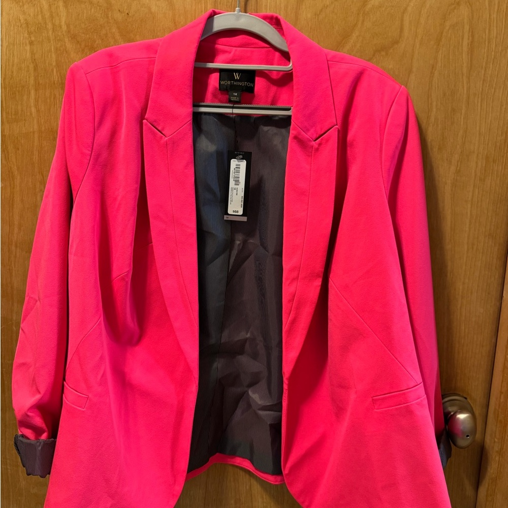 Worthington Vibrant Pink Women's Blazer
